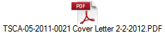 TSCA-05-2011-0021 Cover Letter 2-2-2012.PDF